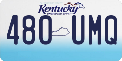 KY license plate 480UMQ