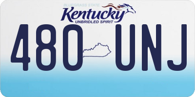 KY license plate 480UNJ