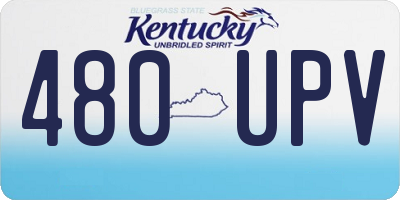 KY license plate 480UPV