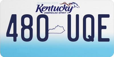 KY license plate 480UQE