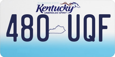 KY license plate 480UQF