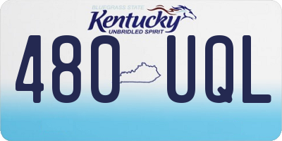 KY license plate 480UQL
