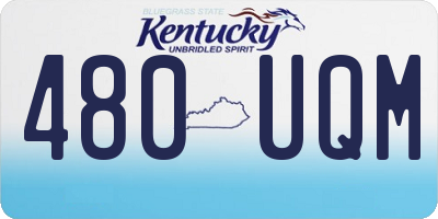KY license plate 480UQM