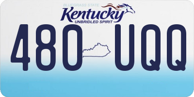 KY license plate 480UQQ