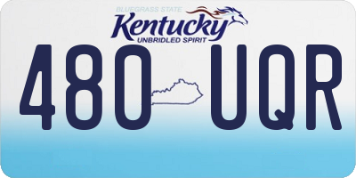 KY license plate 480UQR
