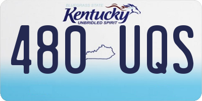 KY license plate 480UQS