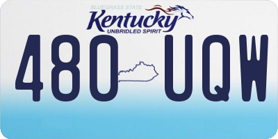 KY license plate 480UQW