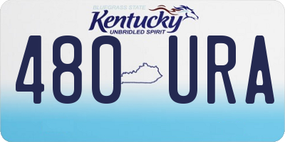 KY license plate 480URA