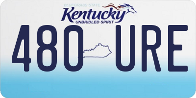 KY license plate 480URE