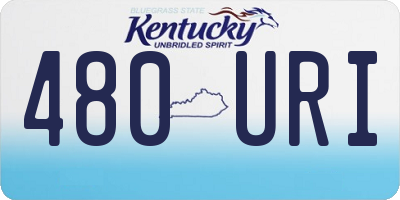 KY license plate 480URI