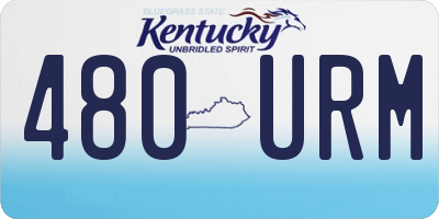 KY license plate 480URM