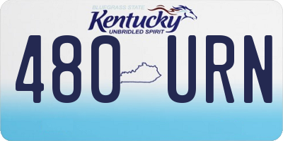 KY license plate 480URN