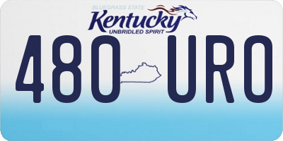 KY license plate 480URO