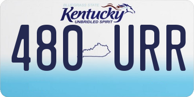 KY license plate 480URR