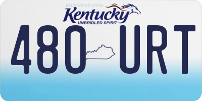 KY license plate 480URT