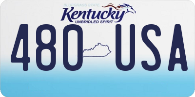 KY license plate 480USA