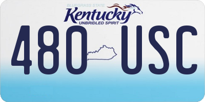 KY license plate 480USC