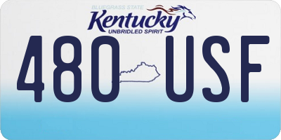 KY license plate 480USF
