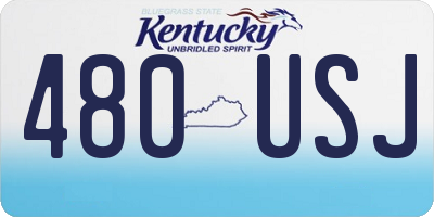 KY license plate 480USJ
