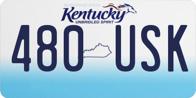 KY license plate 480USK
