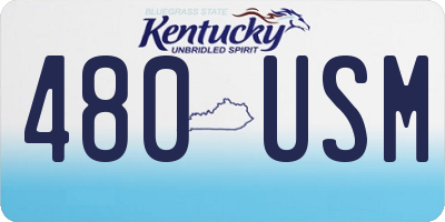 KY license plate 480USM