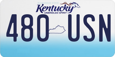 KY license plate 480USN
