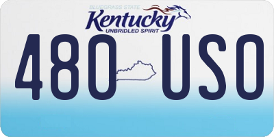 KY license plate 480USO
