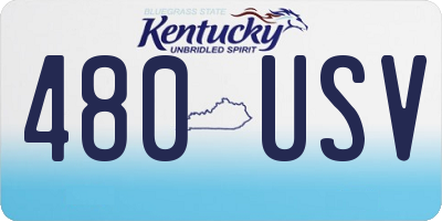 KY license plate 480USV