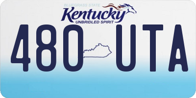 KY license plate 480UTA