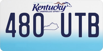KY license plate 480UTB