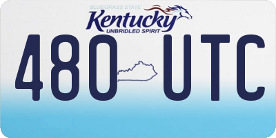 KY license plate 480UTC
