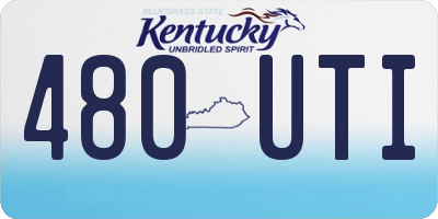KY license plate 480UTI