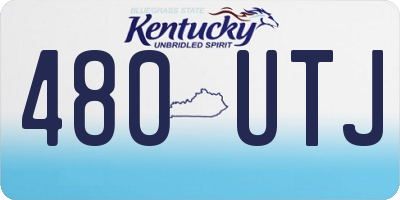 KY license plate 480UTJ