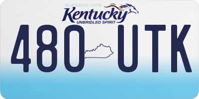 KY license plate 480UTK