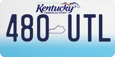 KY license plate 480UTL