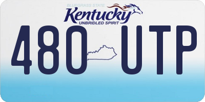 KY license plate 480UTP