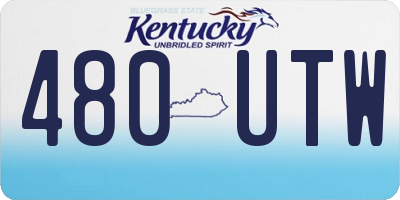 KY license plate 480UTW