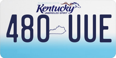 KY license plate 480UUE