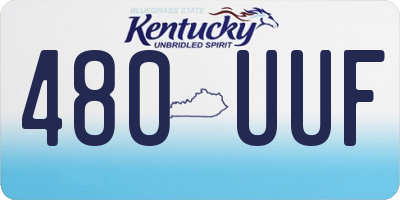 KY license plate 480UUF