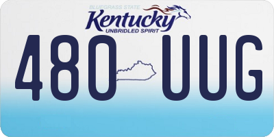 KY license plate 480UUG