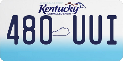 KY license plate 480UUI