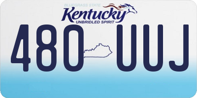 KY license plate 480UUJ