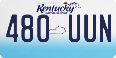 KY license plate 480UUN