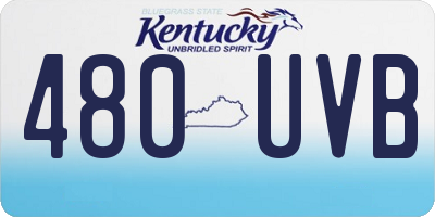 KY license plate 480UVB