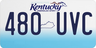 KY license plate 480UVC