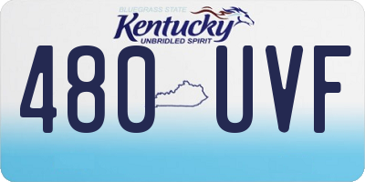 KY license plate 480UVF