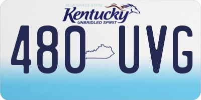 KY license plate 480UVG