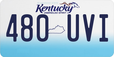 KY license plate 480UVI