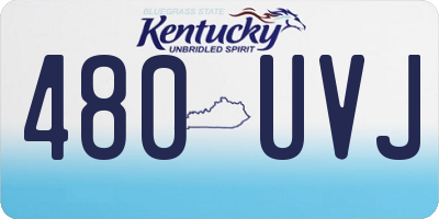 KY license plate 480UVJ