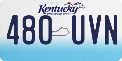 KY license plate 480UVN